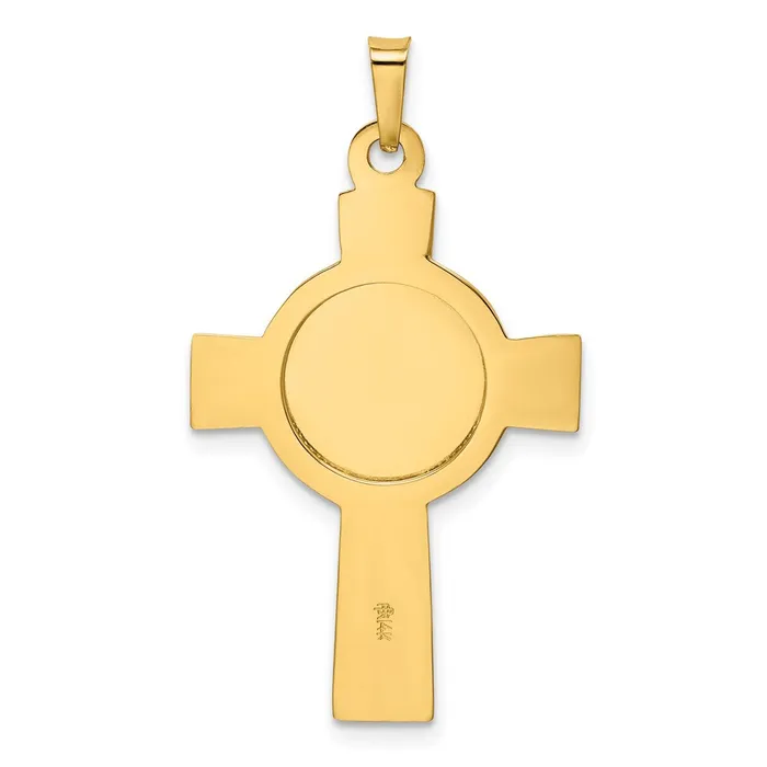 14k Yellow Gold Cross wSt Jude Medal Pendant Goldia Necklaces