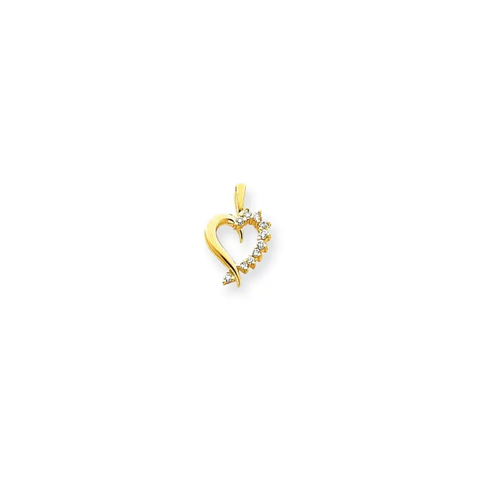 Goldiacom Necklaces 14k VS Diamond heart pendant