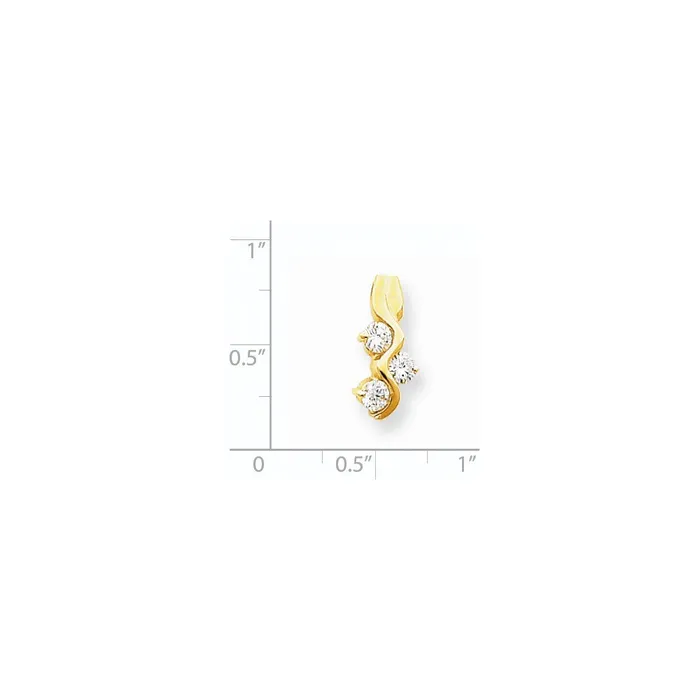 Goldia PreStyled Sets 14K Yellow Gold AAA Real Diamond chain slide