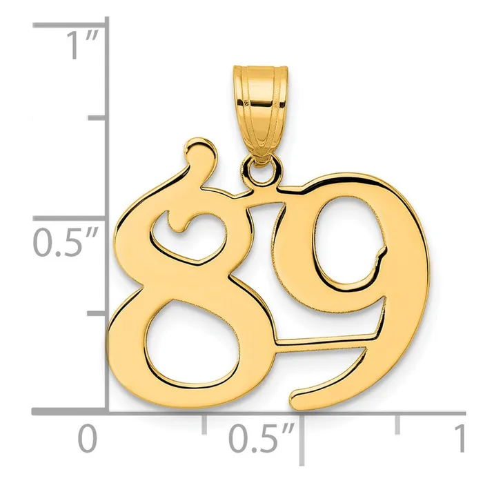 Goldia PreStyled Sets 14k Yellow Gold Polished Number 89 Pendant
