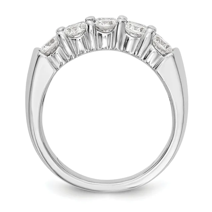 Goldia Rings 200ct CZ Solid Real 14K White Gold Wedding Band Ring
