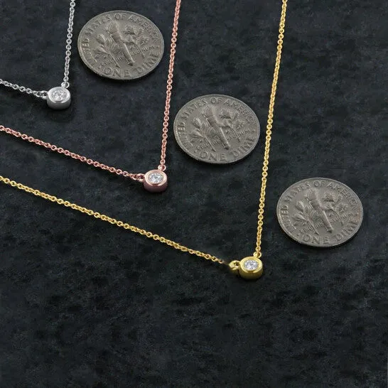 JMS always Necklaces Original Haus of Brilliance 10K Yellow Gold 110ct TDW Solitaire Diamond Pendant NecklaceHISI2I1 JMS always Necklaces Original Haus of Brilliance 10K Yellow Gold 110ct TDW Solitaire Diamond Pendant NecklaceHISI2I1