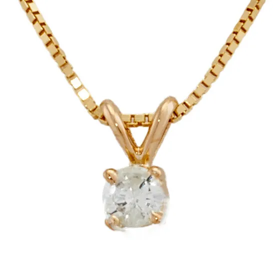 JMS always Necklaces Original Maulijewels 020 Carat Natural Round White Diamond Solitaire Pendant In 14K Yellow Gold With 18 14K Yellow Gold Plated Sterling Silver Box Chain JMS always Necklaces Original Maulijewels 020 Carat Natural Round White Diamond Solitaire Pendant In 14K Yellow Gold With 18 14K Yellow Gold Plated Sterling Silver Box Chain