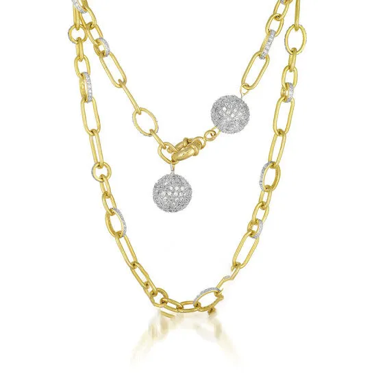JMS always Necklaces Original Megan Walford Gold Overlay Ball and Chain Necklace JMS always Necklaces Original Megan Walford Gold Overlay Ball and Chain Necklace