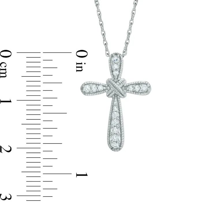 Necklaces 017 CT TW Natural Diamond Antique VintageStyle Cross X Pendant in Sterling Silver Goldia Necklaces 017 CT TW Natural Diamond Antique VintageStyle Cross X Pendant in Sterling Silver Goldia