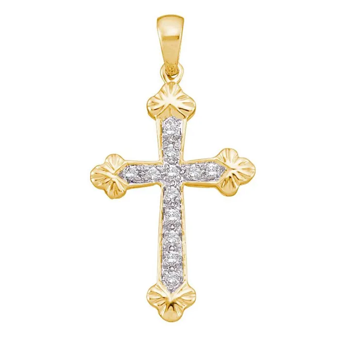 Necklaces 10k Yellow Gold Round Diamond Cross Religious Pendant 16 Cttw gndatlanta Necklaces 10k Yellow Gold Round Diamond Cross Religious Pendant 16 Cttw gndatlanta
