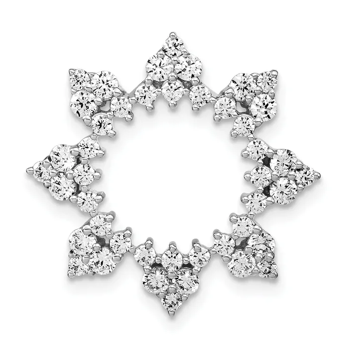Necklaces Goldia 14K White Gold Lab Grown Diamond VSSI FGH Fancy Circle Chain Slide Necklaces Goldia 14K White Gold Lab Grown Diamond VSSI FGH Fancy Circle Chain Slide