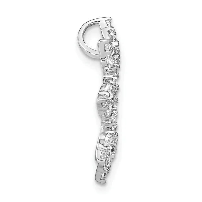 Necklaces Goldia 14K White Gold Lab Grown Diamond VSSI FGH Fancy Circle Chain Slide