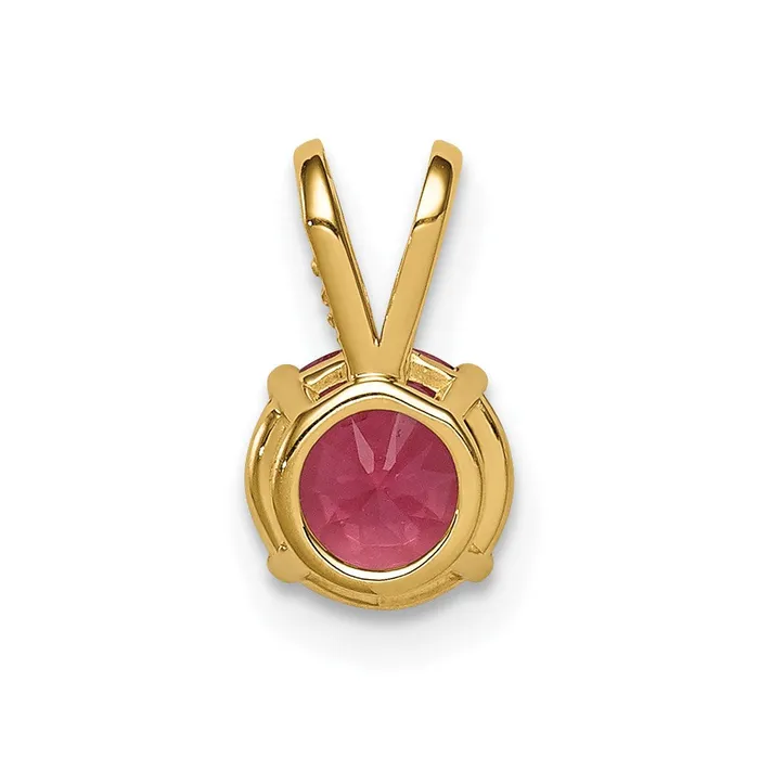 Necklaces Goldia 14k Yellow Gold 6mm Pink Tourmaline pendant