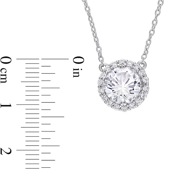 Necklaces Goldia 80mm LabCreated White Sapphire Frame Necklace in Sterling Silver Necklaces Goldia 80mm LabCreated White Sapphire Frame Necklace in Sterling Silver