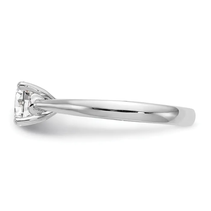 Rings Goldia 075ct CZ Solid Real 14k White Gold Solitaire Engagement Ring