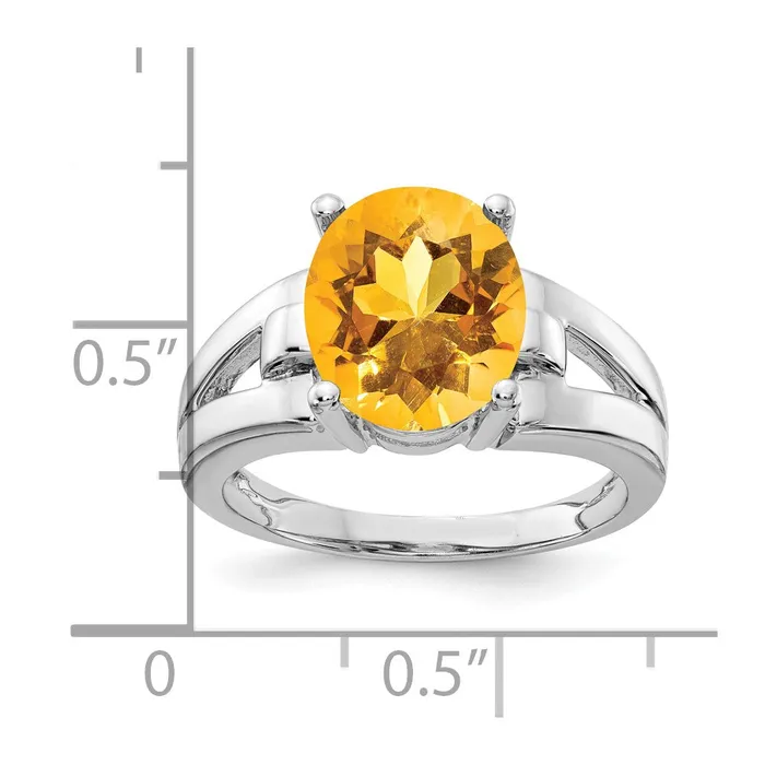Rings Goldia 14k White Gold 11x9mm Oval Citrine ring