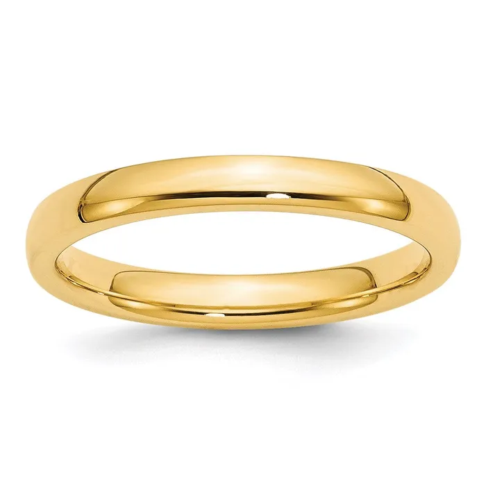 Solid 10K Yellow Gold 3mm Comfort Fit MensWomens Wedding Band Ring Size 7 Goldia Rings