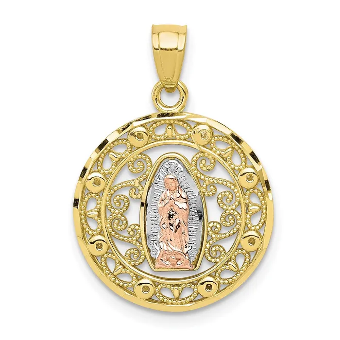 10k Twotone Our Lady of Guadalupe Pendant TreasureFineJewelers Necklaces 10k Twotone Our Lady of Guadalupe Pendant TreasureFineJewelers Necklaces