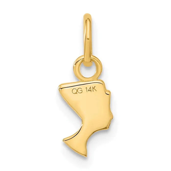 14k Nefertiti Charm TreasureFineJewelers Charm Necklaces