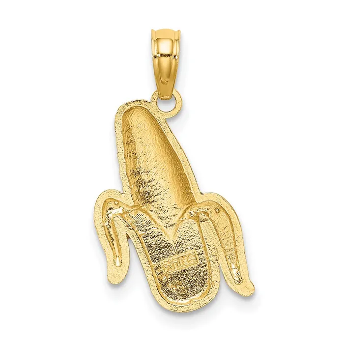 14K w Enamel Corn with Peeled Husk Charm TreasureFineJewelers Charm Necklaces