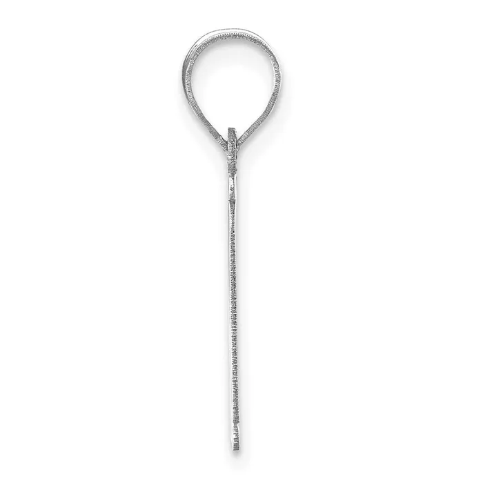 14k White Gold Polished Letter N Initial Pendant TreasureFineJewelers Necklaces