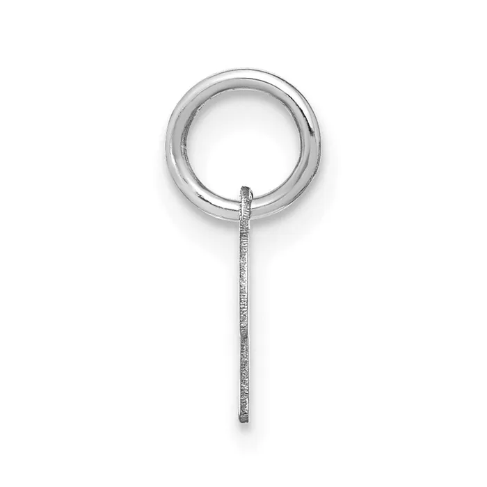 14k White Gold Upper case Letter K Initial Charm TreasureFineJewelers Charm Necklaces