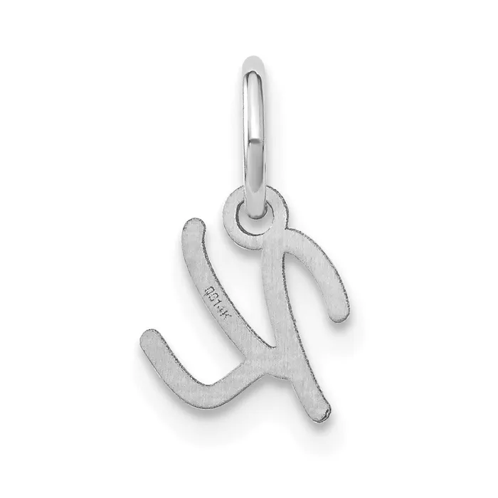 14k White Gold Upper case Letter K Initial Charm TreasureFineJewelers Charm Necklaces
