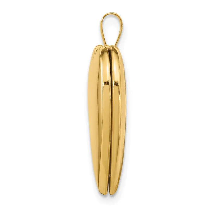 14k Yellow Gold 20mm Plain Polished Heart Locket TreasureFineJewelers Necklaces
