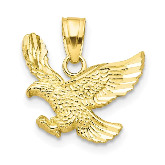 Charm Necklaces TreasureFineJewelers 10k Eagle Charm