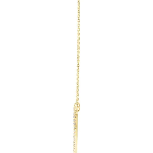 Necklaces 14K Yellow Gold 14 CTW Natural Diamond Heart 16 Necklace TreasureFineJewelers