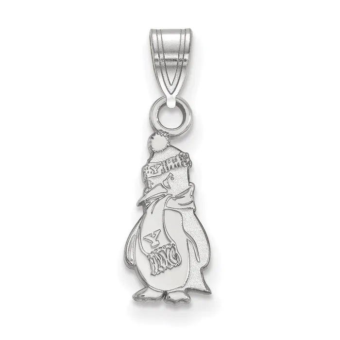 Necklaces Sterling Silver Rhodiumplated Youngstown State University Penguin Small Pendant TreasureFineJewelers