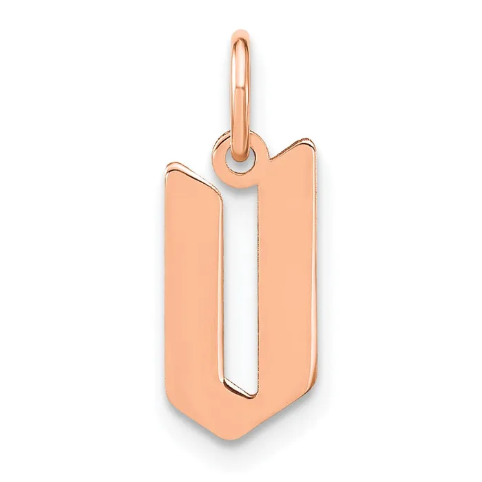 Necklaces Sterling Silver Roseplated Letter V Initial Pendant TreasureFineJewelers Necklaces Sterling Silver Roseplated Letter V Initial Pendant TreasureFineJewelers