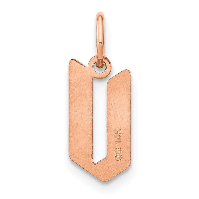 Necklaces Sterling Silver Roseplated Letter V Initial Pendant TreasureFineJewelers