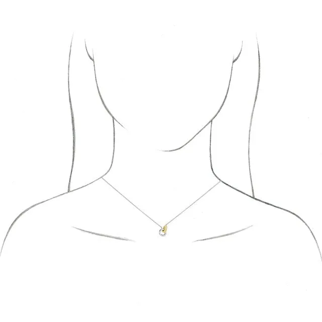 Necklaces TreasureFineJewelers 14K Rose GoldWhite Gold Interlocking Circle 18 Necklace