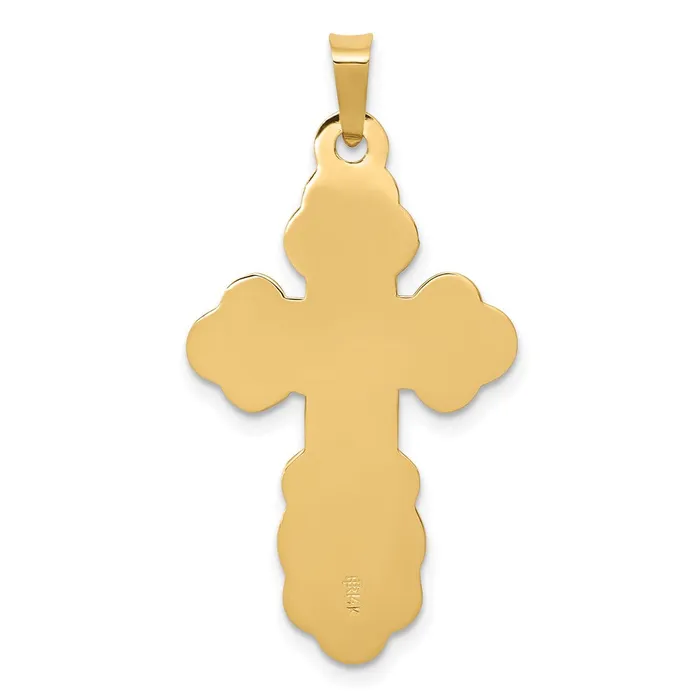 Necklaces TreasureFineJewelers 14k Yellow Gold Eastern Orthodox Cross Pendant