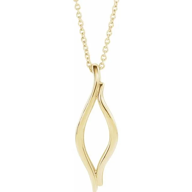 Necklaces TreasureFineJewelers 14K Yellow Gold Freeform 1618 Necklace