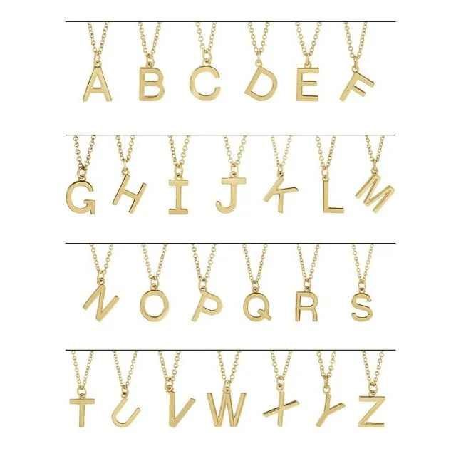 Necklaces TreasureFineJewelers 18K Yellow GoldPlated Sterling Silver Initial E Dangle 18 Necklace