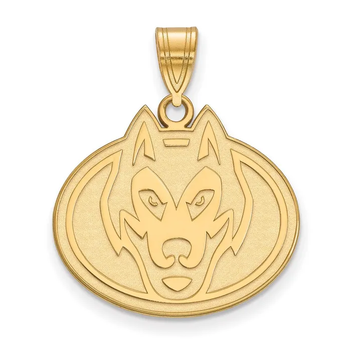 Necklaces TreasureFineJewelers Sterling Silver Goldplated St Cloud State University Husky Large Pendant Necklaces TreasureFineJewelers Sterling Silver Goldplated St Cloud State University Husky Large Pendant