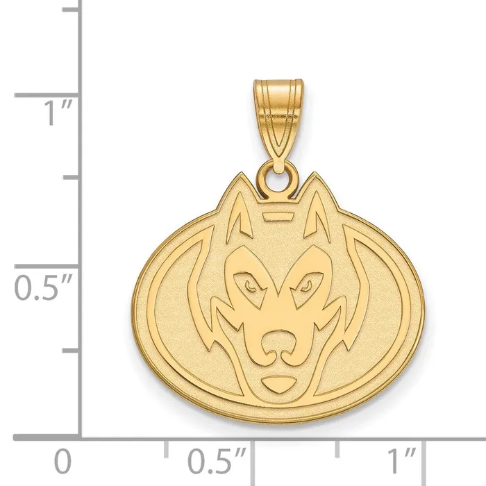 Necklaces TreasureFineJewelers Sterling Silver Goldplated St Cloud State University Husky Large Pendant