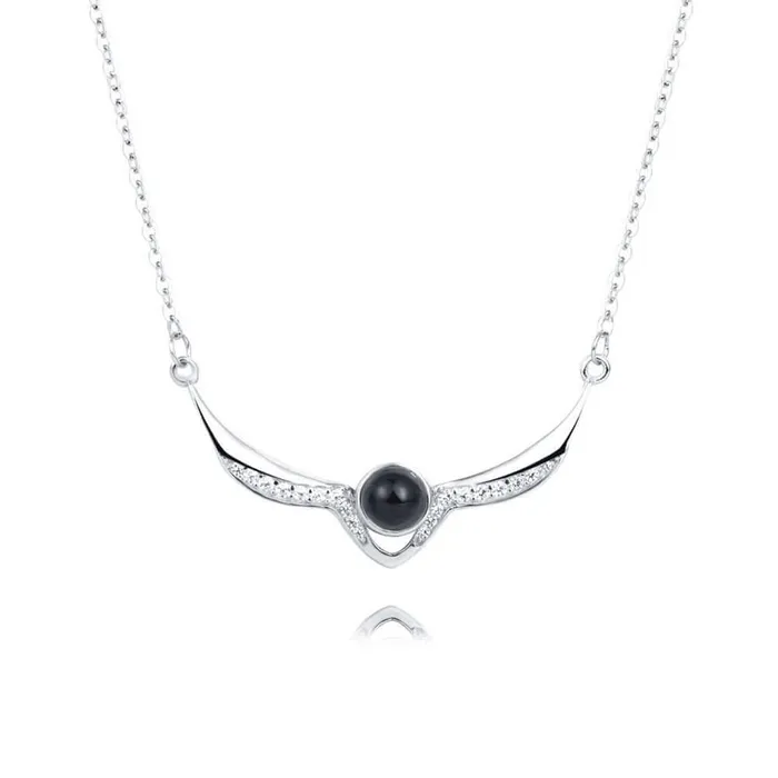 Necklaces Trendolla Jewelry Female Angel Wings Diamond Projection Necklace