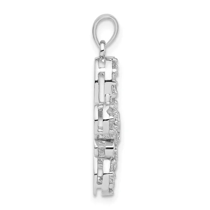Sterling Silver CZ Butterfly Pendant TreasureFineJewelers Necklaces
