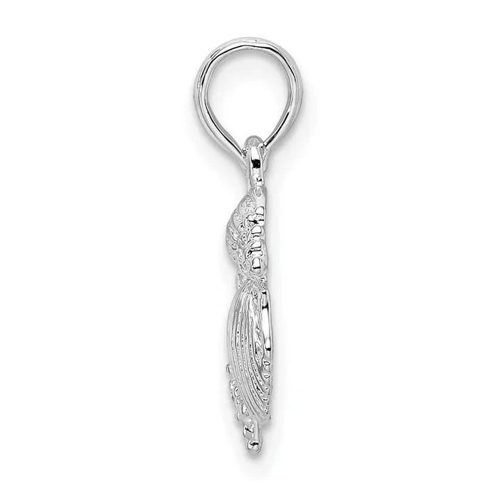 Sterling Silver Polished Shell Cluster Pendant TreasureFineJewelers Necklaces