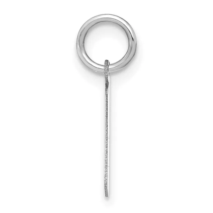 Sterling Silver Rhodiumplated Lower case Letter L Initial Pendant TreasureFineJewelers Necklaces