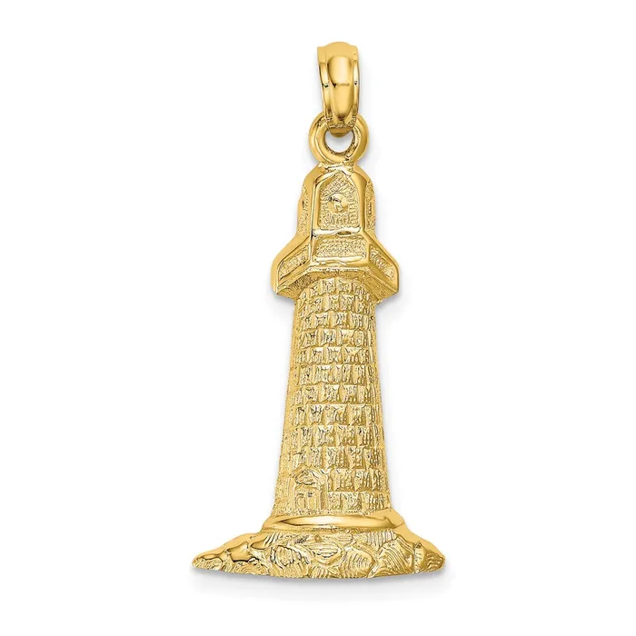 TreasureFineJewelers Charm Necklaces 14k Lighthouse Charm