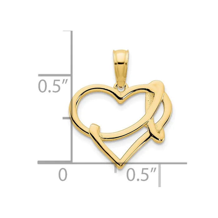 TreasureFineJewelers Necklaces 14k Fancy Heart Pendant