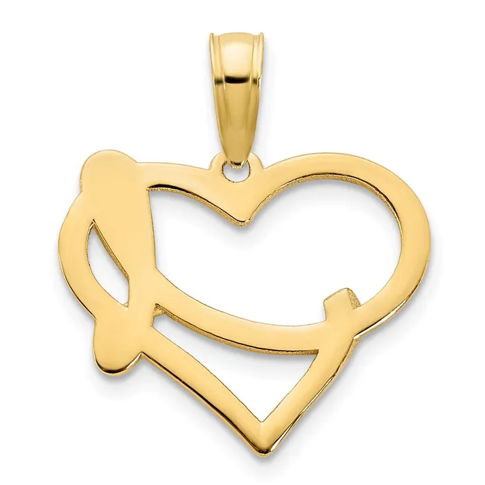 TreasureFineJewelers Necklaces 14k Fancy Heart Pendant