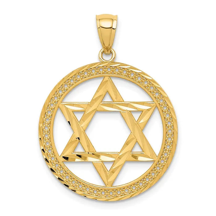 TreasureFineJewelers Necklaces 14K Star of David Pendant