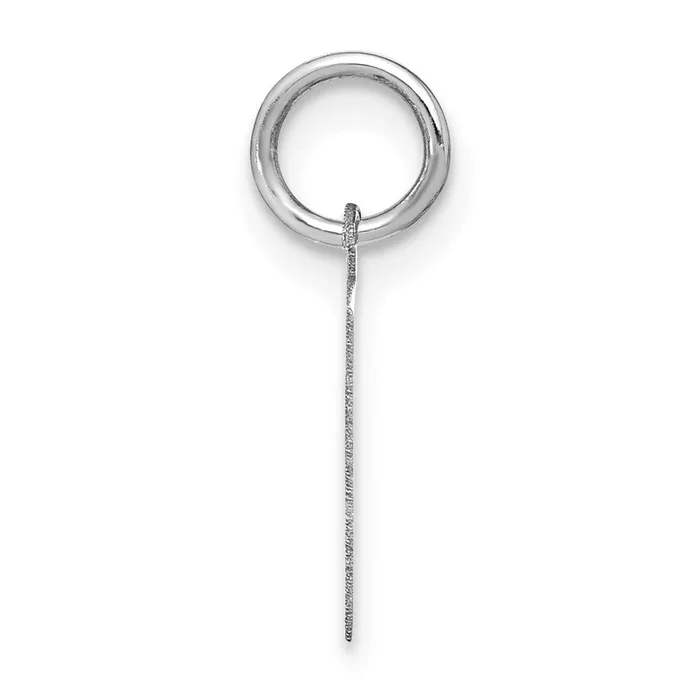 TreasureFineJewelers Necklaces 14k White Gold Letter E Initial Pendant