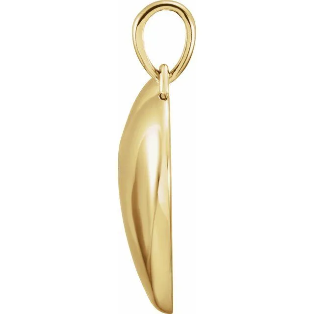 TreasureFineJewelers Necklaces 14K Yellow Gold 16 CT Natural Diamond Heart Pendant