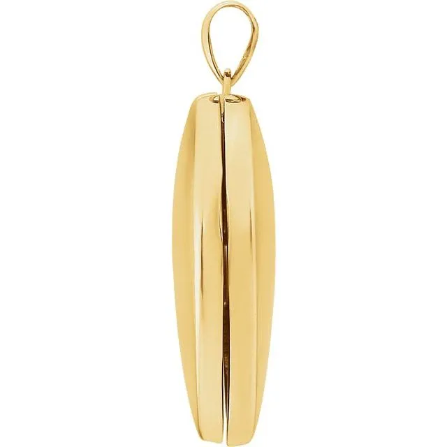 TreasureFineJewelers Necklaces 14K Yellow Gold Heart Locket