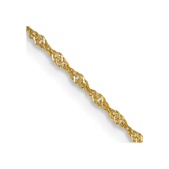 TreasureFineJewelers Necklaces 18K Leslies 11mm Singapore Chain