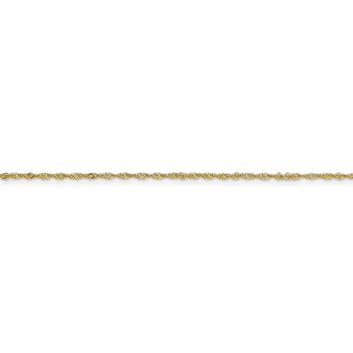 TreasureFineJewelers Necklaces 18K Leslies 11mm Singapore Chain