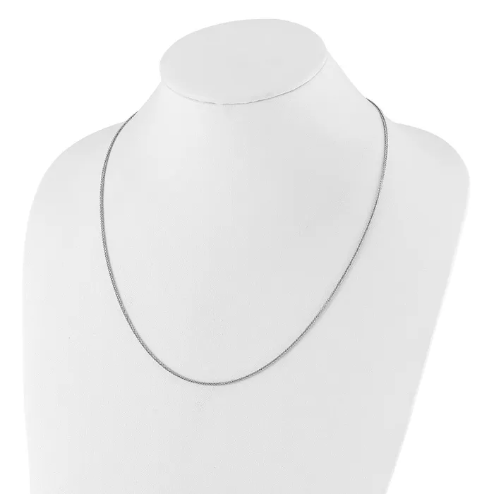 TreasureFineJewelers Sterling Silver Adjustable 145mm Dimondcut Square Spiga Chain Rings
