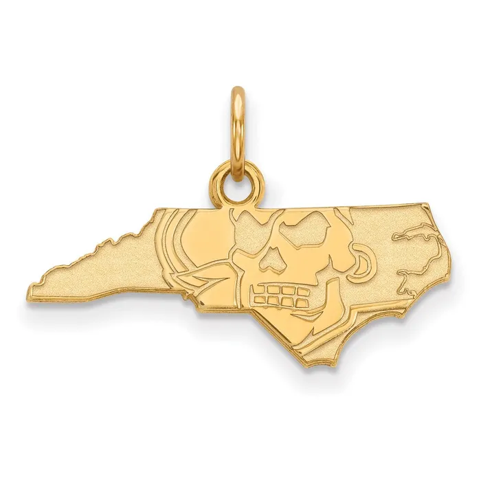 TreasureFineJewelers Sterling Silver Goldplated East Carolina University Map Extra Small Pendant Necklaces TreasureFineJewelers Sterling Silver Goldplated East Carolina University Map Extra Small Pendant Necklaces